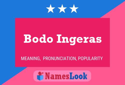 Bodo Ingeras 名字海报