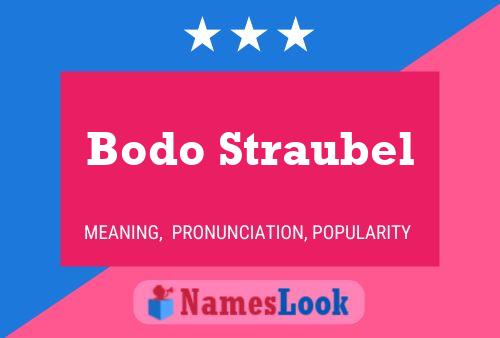 Bodo Straubel 名字海报