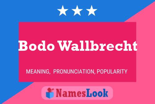 Bodo Wallbrecht 名字海报