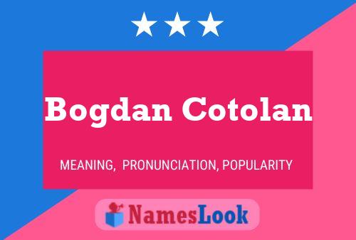 Bogdan Cotolan 名字海报