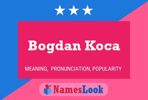 Bogdan Koca 名字海报