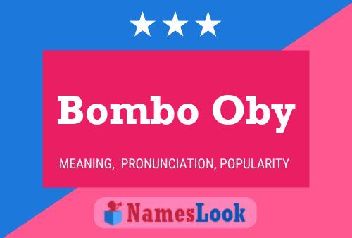 Bombo Oby 名字海报