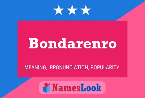 Bondarenro 名字海报