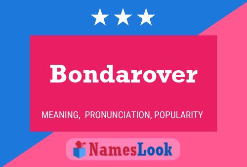 Bondarover 名字海报