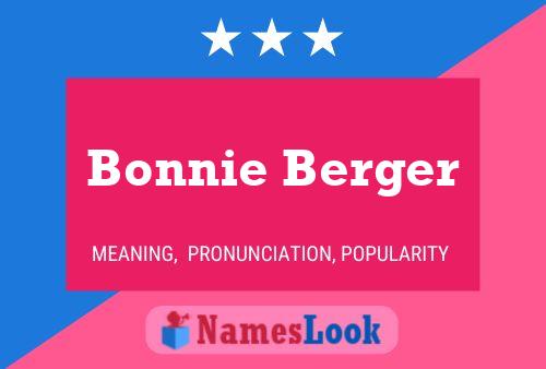 Bonnie Berger 名字海报