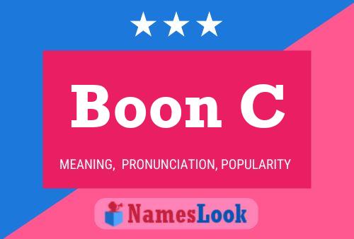 Boon C 名字海报