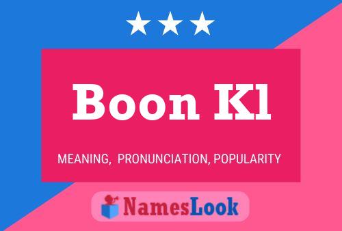 Boon Kl 名字海报