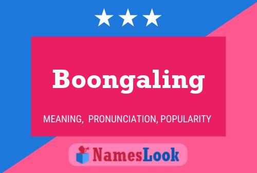 Boongaling 名字海报