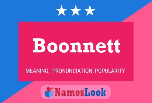 Boonnett 名字海报