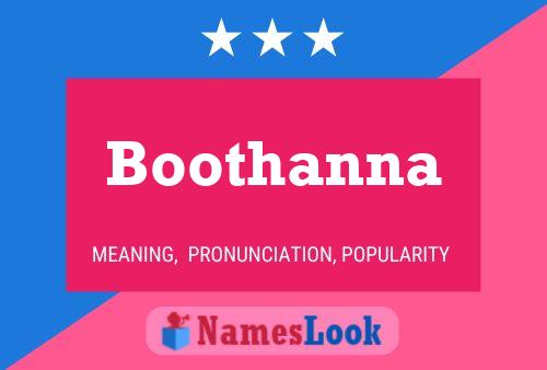 Boothanna 名字海报