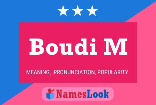 Boudi M 名字海报