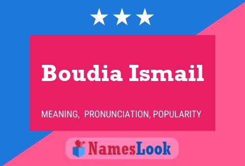 Boudia Ismail 名字海报