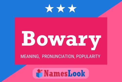 Bowary 名字海报