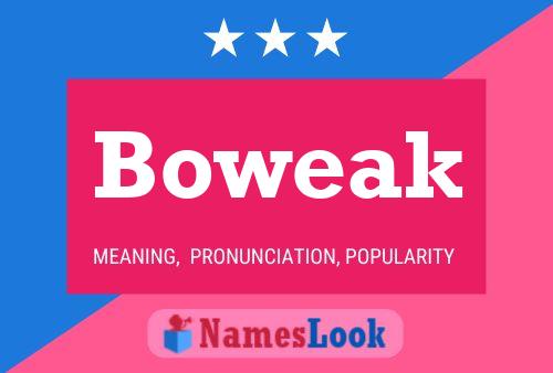 Boweak 名字海报