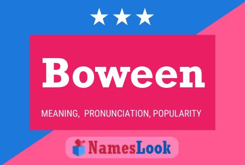 Boween 名字海报