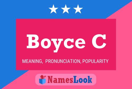 Boyce C 名字海报