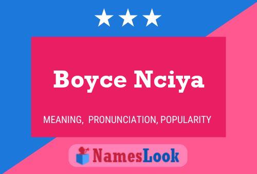 Boyce Nciya 名字海报