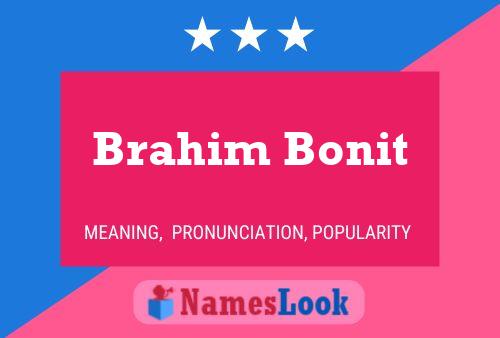 Brahim Bonit 名字海报