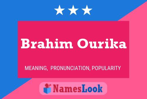 Brahim Ourika 名字海报