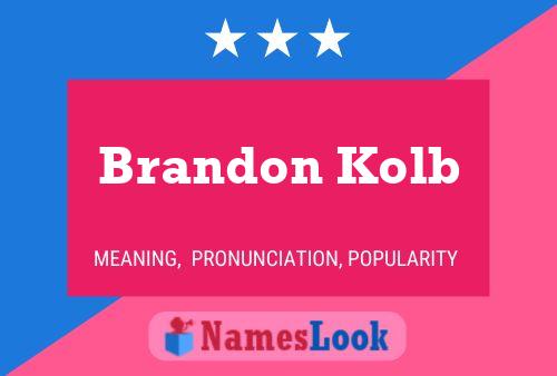 Brandon Kolb 名字海报