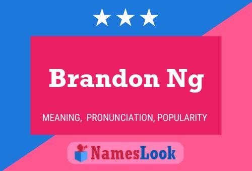 Brandon Ng 名字海报