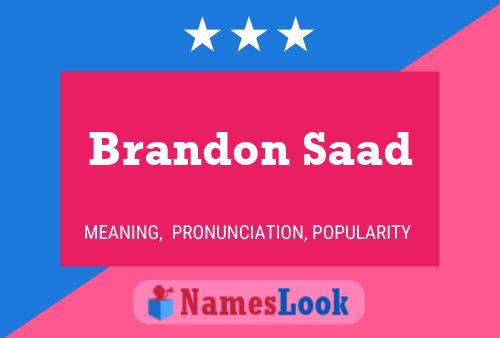 Brandon Saad 名字海报