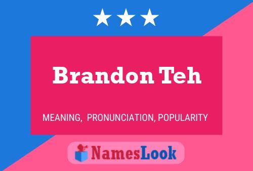 Brandon Teh 名字海报