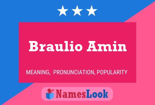 Braulio Amin 名字海报