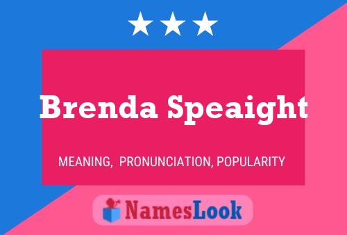 Brenda Speaight 名字海报