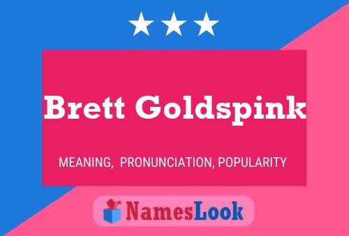 Brett Goldspink 名字海报