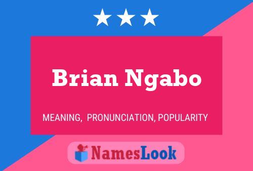 Brian Ngabo 名字海报