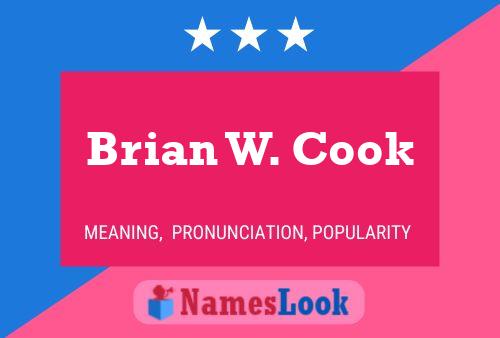 Brian W. Cook 名字海报