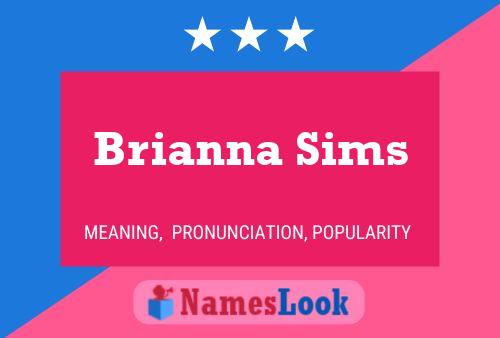 Brianna Sims 名字海报