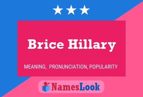 Brice Hillary 名字海报