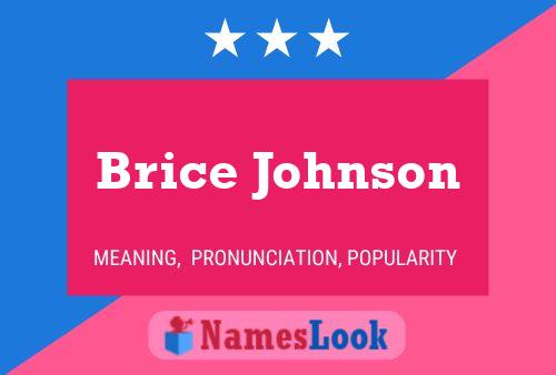 Brice Johnson 名字海报