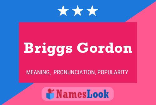 Briggs Gordon 名字海报