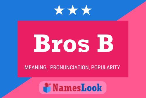 Bros B 名字海报