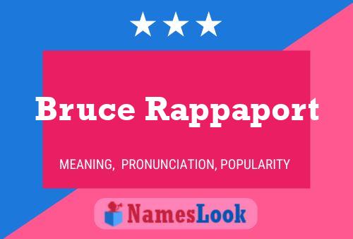 Bruce Rappaport 名字海报