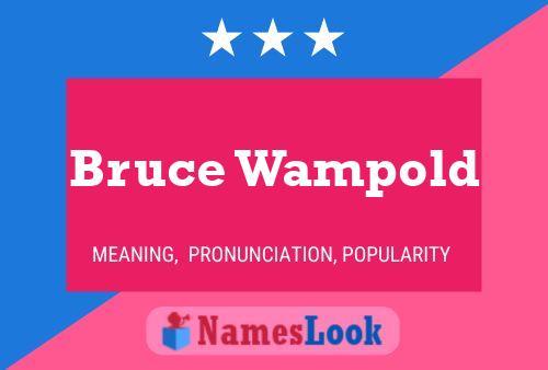 Bruce Wampold 名字海报