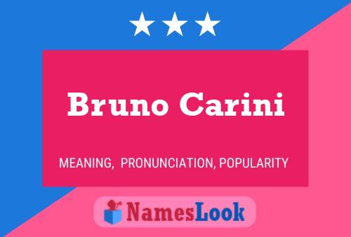 Bruno Carini 名字海报