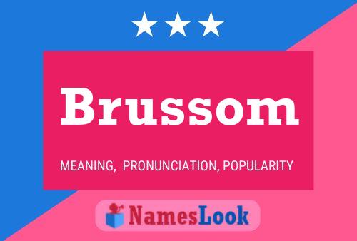 Brussom 名字海报