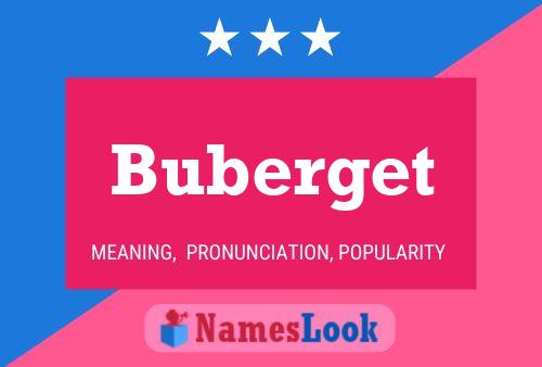 Buberget 名字海报