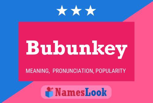 Bubunkey 名字海报