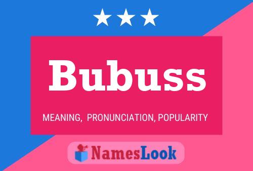 Bubuss 名字海报