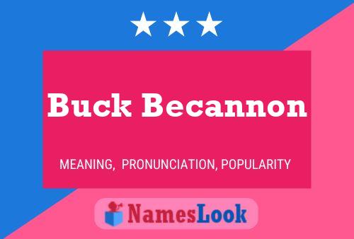 Buck Becannon 名字海报