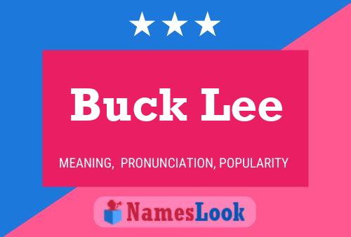 Buck Lee 名字海报