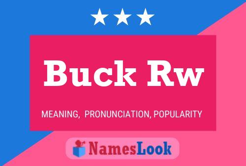 Buck Rw 名字海报