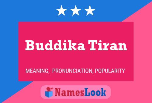 Buddika Tiran 名字海报