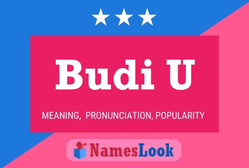 Budi U 名字海报