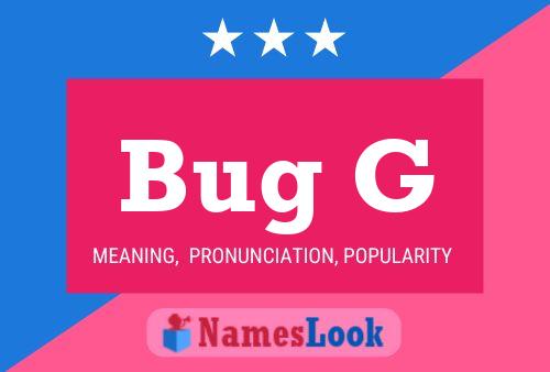 Bug G 名字海报